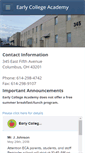 Mobile Screenshot of earlycollegecolumbus.com